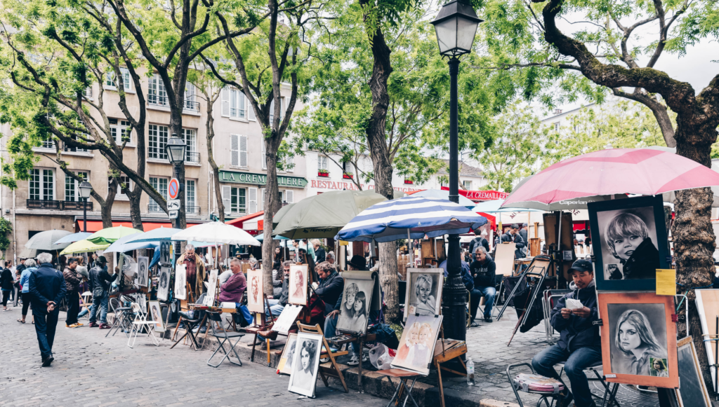 Nel quartiere degli artisti di Montmartre